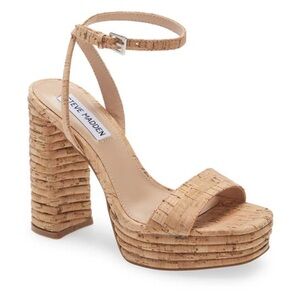 STEVE MADDEN
Lessa Platform Ankle Strap Sandal In Cork